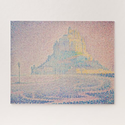 Paul Signac _ Mount Saint Michel Fog and Sun Jigsaw Puzzle