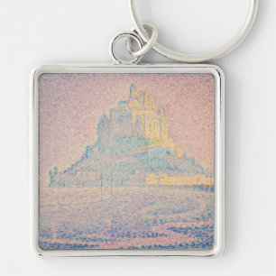 Paul Signac - Mount Saint Michel Fog and Sun Keychain