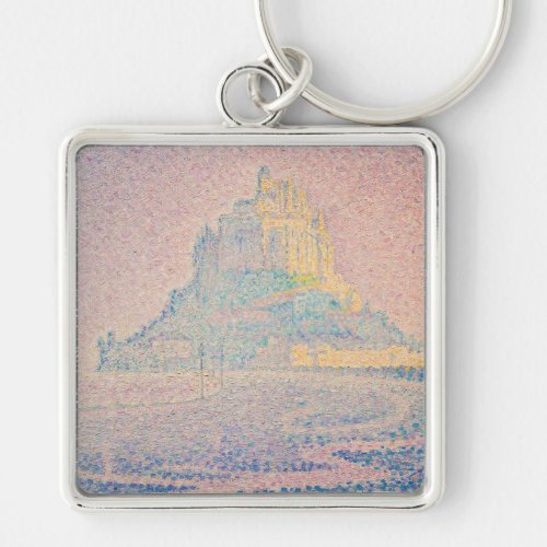 Paul Signac _ Mount Saint Michel Fog and Sun Keychain