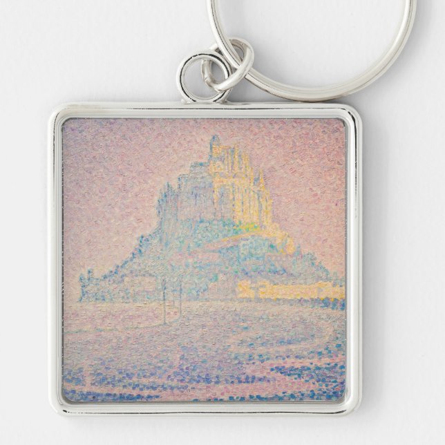 Paul Signac - Mount Saint Michel Fog and Sun Keychain (Front)