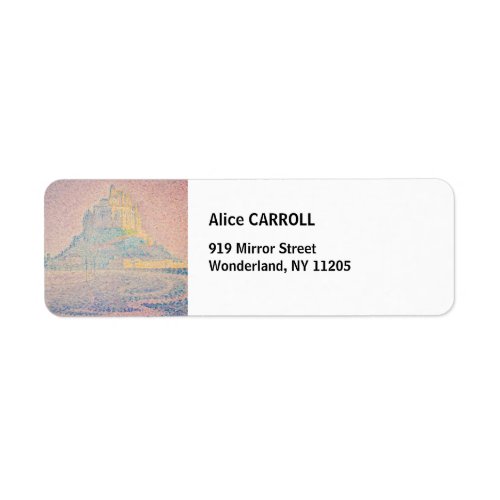 Paul Signac _ Mount Saint Michel Fog and Sun Label