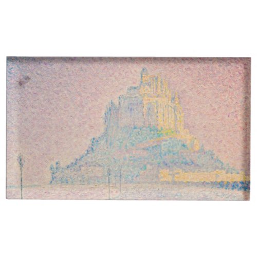 Paul Signac _ Mount Saint Michel Fog and Sun Place Card Holder
