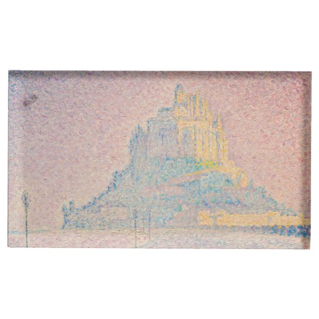Paul Signac - Mount Saint Michel Fog and Sun Place Card Holder (Front)