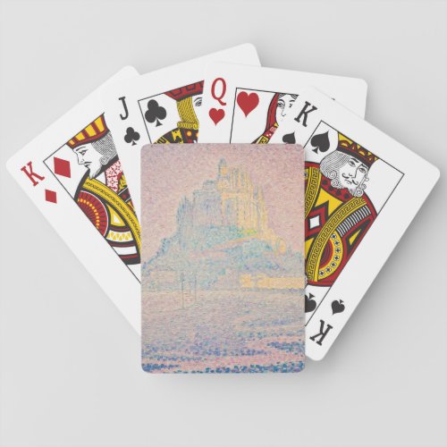 Paul Signac _ Mount Saint Michel Fog and Sun Playing Cards