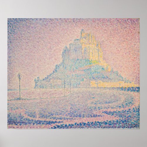 Paul Signac _ Mount Saint Michel Fog and Sun Poster