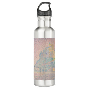 Paul Signac - Mount Saint Michel Fog and Sun Stainless Steel Water Bottle