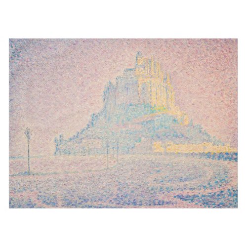 Paul Signac _ Mount Saint Michel Fog and Sun Tablecloth