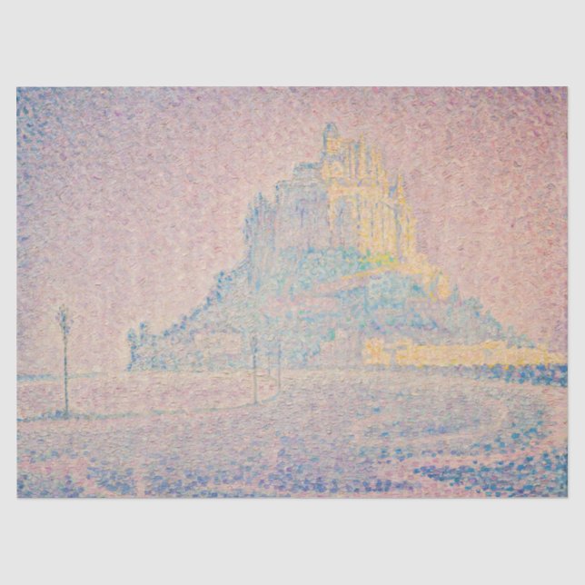 Paul Signac - Mount Saint Michel Fog and Sun Tissue Paper (Front)