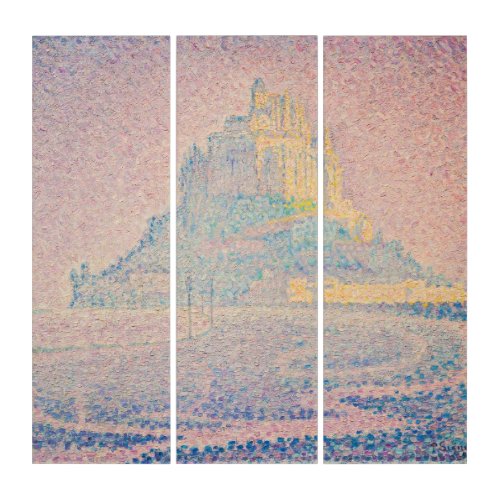 Paul Signac _ Mount Saint Michel Fog and Sun Triptych