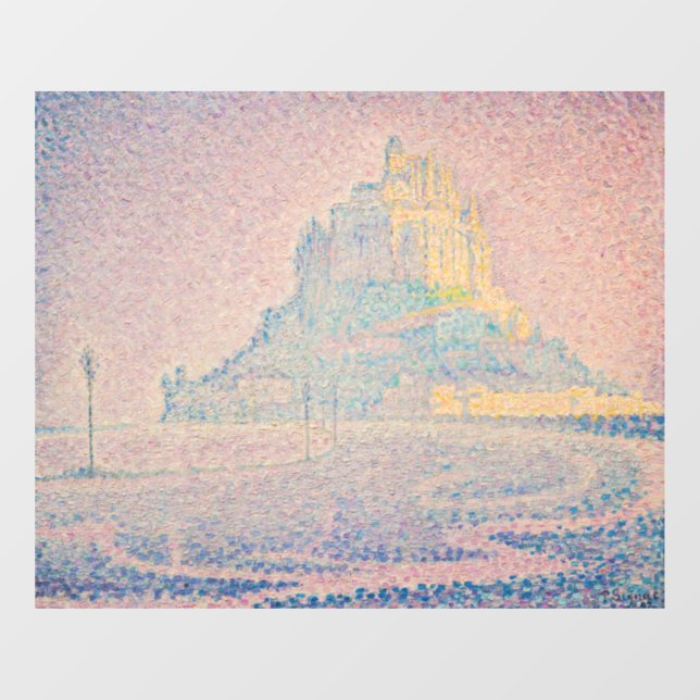 Paul Signac - Mount Saint Michel Fog and Sun Window Cling (Sheet)