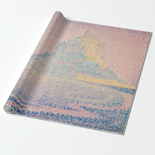 Paul Signac _ Mount Saint Michel Fog and Sun Wrapping Paper