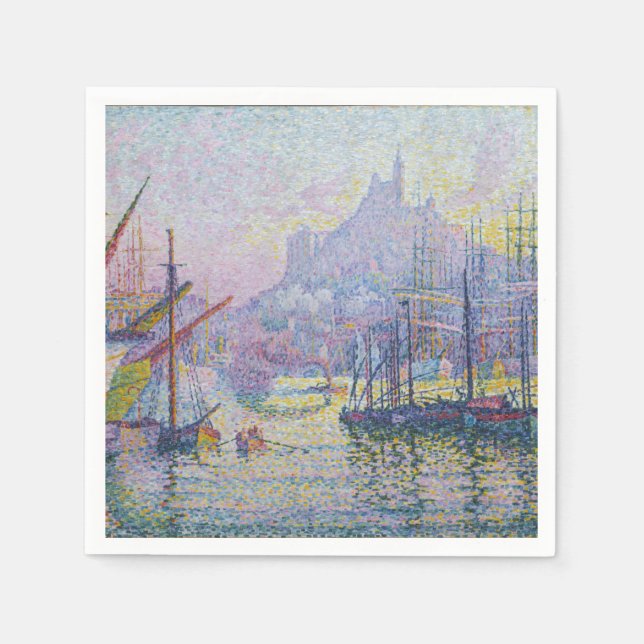 Paul Signac - Notre-Dame-de-la-Garde, Marseille Napkins (Front)