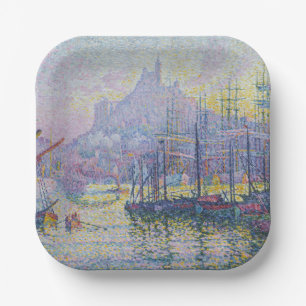 Paul Signac - Notre-Dame-de-la-Garde, Marseille Paper Plates