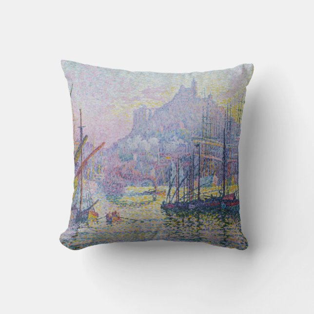 Paul Signac - Notre-Dame-de-la-Garde, Marseille Throw Pillow (Front)