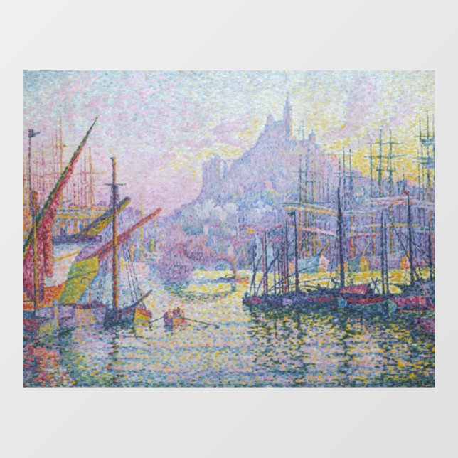 Paul Signac - Notre-Dame-de-la-Garde, Marseille Window Cling (Sheet)