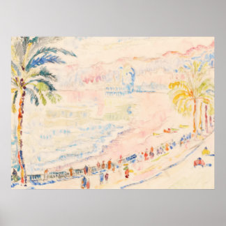 Paul Signac Pink Coastal Beach Art Print
