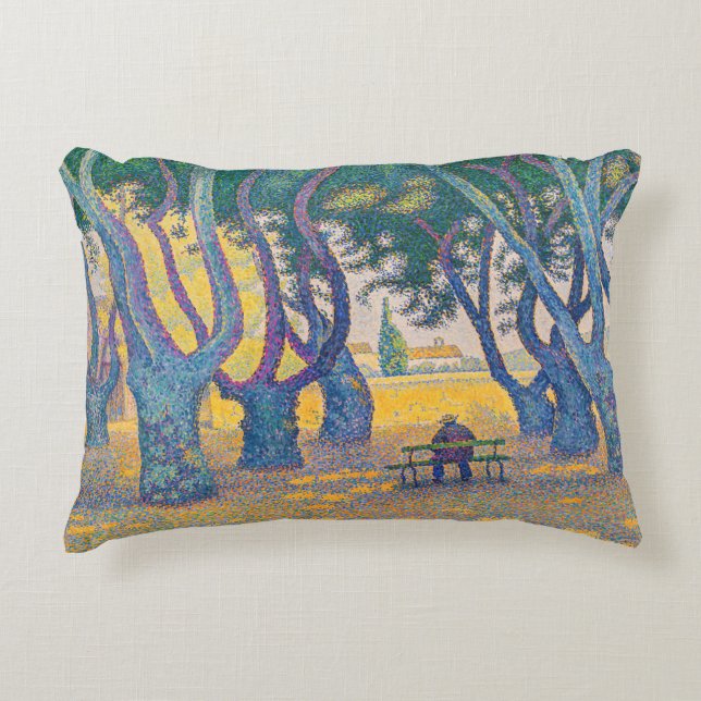 Paul Signac - Place des Lices, Saint-Tropez Accent Pillow (Front)