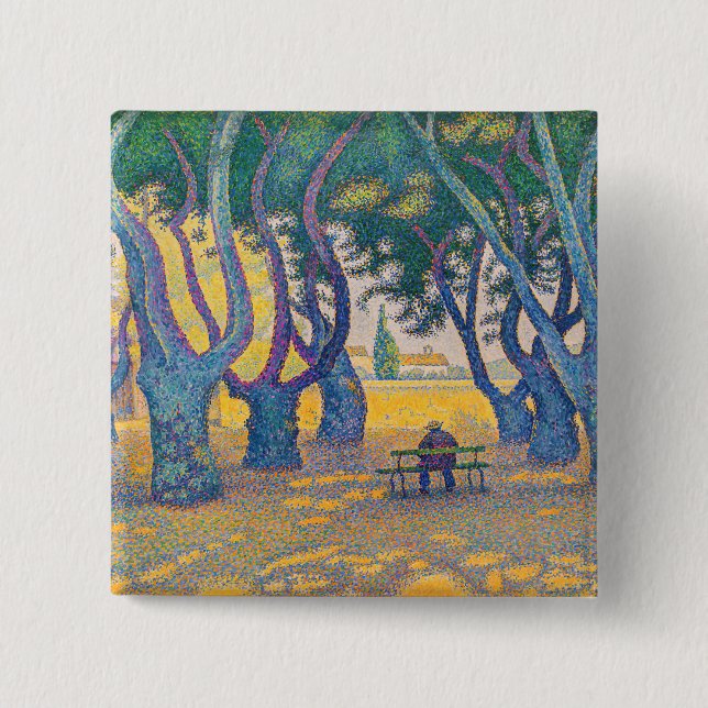 Paul Signac - Place des Lices, Saint-Tropez Button (Front)