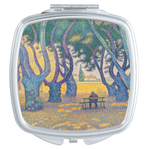 Paul Signac _ Place des Lices Saint_Tropez Compact Mirror