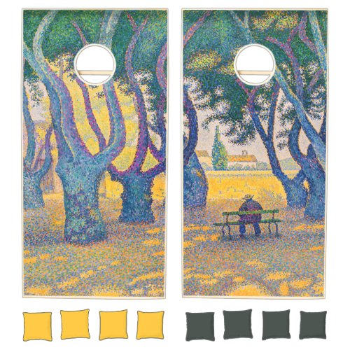 Paul Signac _ Place des Lices Saint_Tropez Cornhole Set