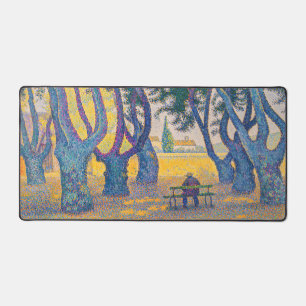 Paul Signac - Place des Lices, Saint-Tropez Desk Mat