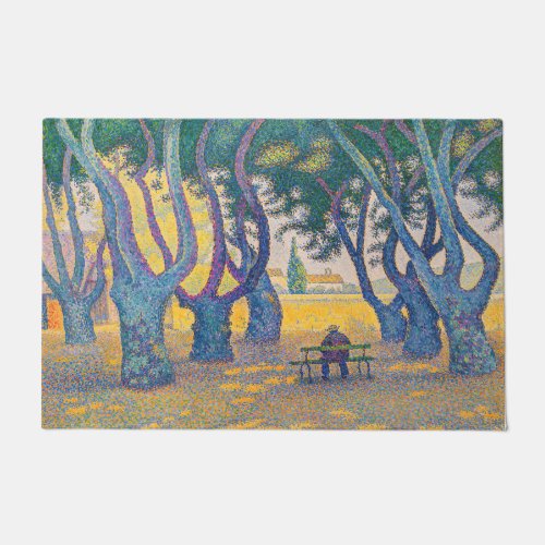 Paul Signac _ Place des Lices Saint_Tropez Doormat