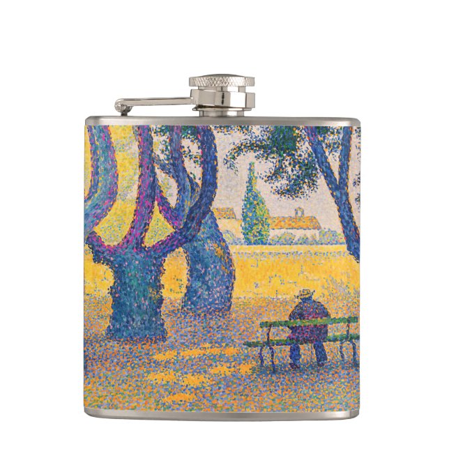 Paul Signac - Place des Lices, Saint-Tropez Flask (Front)
