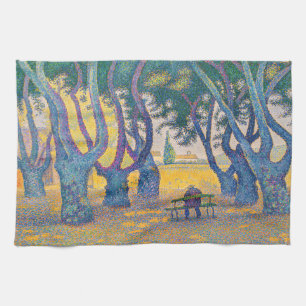 Paul Signac - Place des Lices, Saint-Tropez Kitchen Towel