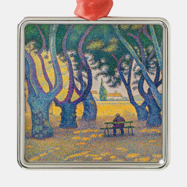 Paul Signac - Place des Lices, Saint-Tropez Metal Ornament (Front)