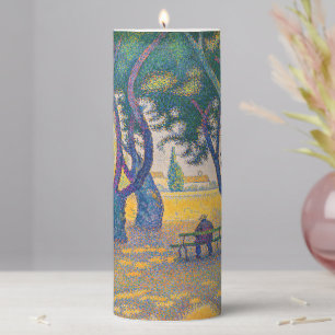 Paul Signac - Place des Lices, Saint-Tropez Pillar Candle