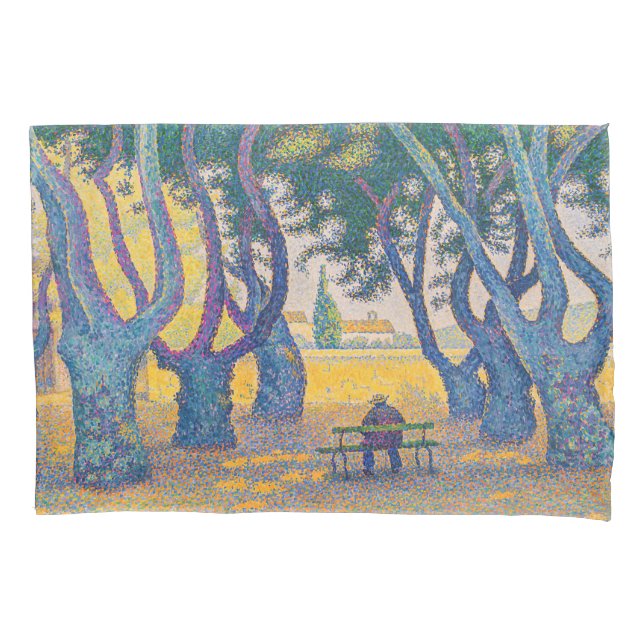 Paul Signac - Place des Lices, Saint-Tropez Pillow Case (Front)