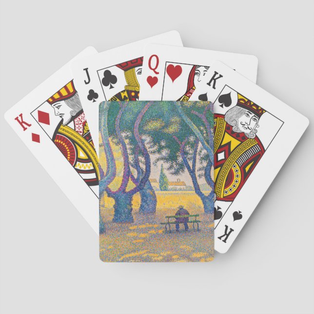 Paul Signac - Place des Lices, Saint-Tropez Poker Cards (Back)