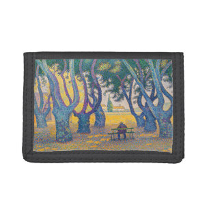 Paul Signac - Place des Lices, Saint-Tropez Tri-fold Wallet
