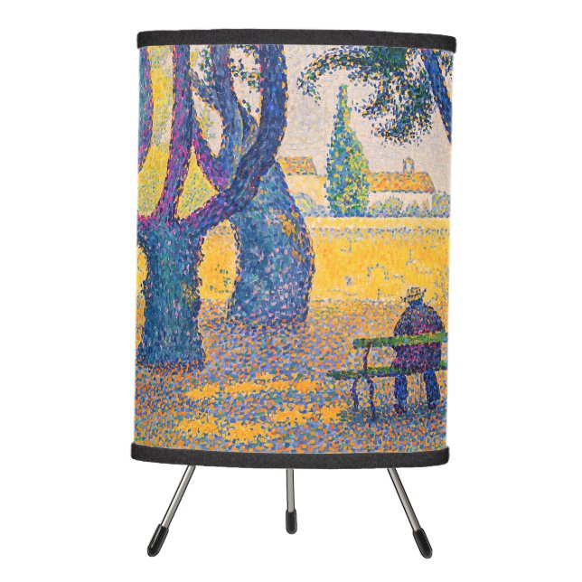 Paul Signac - Place des Lices, Saint-Tropez Tripod Lamp (Front)