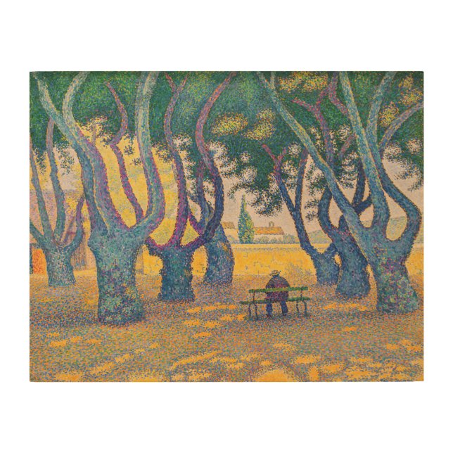 Paul Signac - Place des Lices, Saint-Tropez Wood Wall Art (Front)