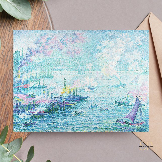 Paul Signac Port of Rotterdam Painting Art Print Postcard (Creator Uploaded)