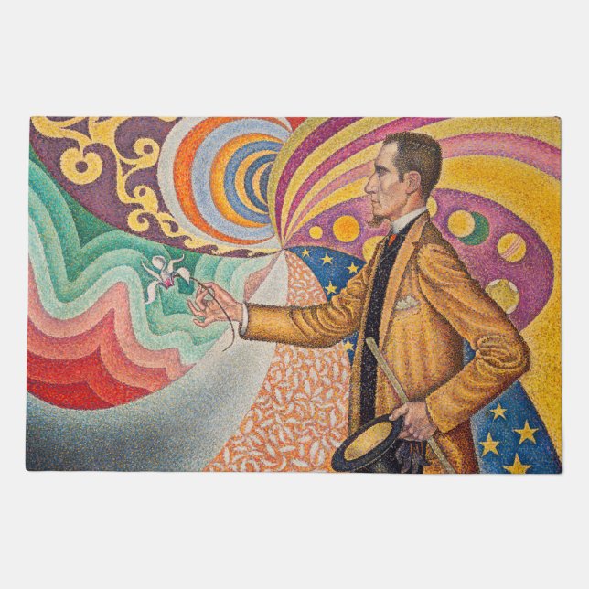 Paul Signac - Portrait of M Felix Feneon, Opus 217 Doormat (Front)