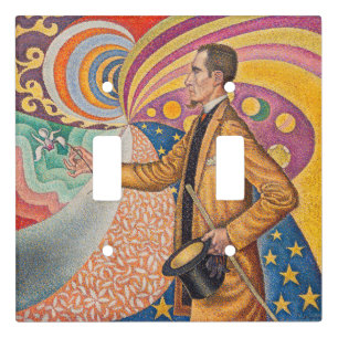 Paul Signac - Portrait of M Felix Feneon, Opus 217 Light Switch Cover
