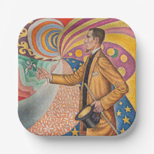 Paul Signac - Portrait of M Felix Feneon, Opus 217 Paper Plates