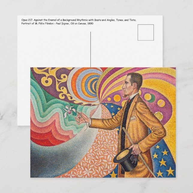 Paul Signac - Portrait of M Felix Feneon, Opus 217 Postcard (Front/Back)
