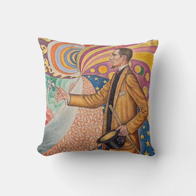 Paul Signac - Portrait of M Felix Feneon, Opus 217 Throw Pillow (Front)