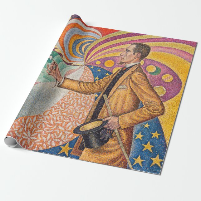 Paul Signac - Portrait of M Felix Feneon, Opus 217 Wrapping Paper (Unrolled)