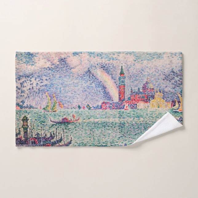 Paul Signac - Rainbow, Venice Bath Towel Set (Hand Towel)