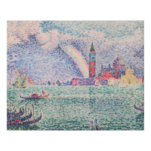 Paul Signac _ Rainbow Venice Faux Canvas Print