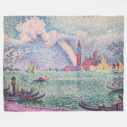 Paul Signac _ Rainbow Venice Fleece Blanket