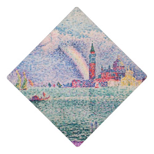 Paul Signac _ Rainbow Venice Graduation Cap Topper