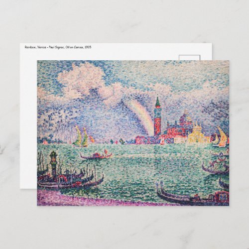 Paul Signac _ Rainbow Venice Postcard