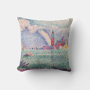 Paul Signac - Rainbow, Venice Throw Pillow
