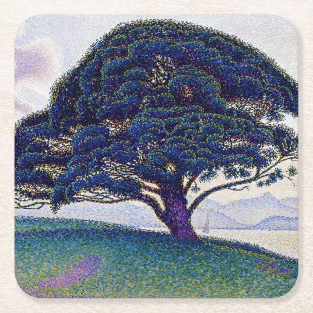 Paul Signac - The Bonaventure Pine Square Paper Coaster (Front)