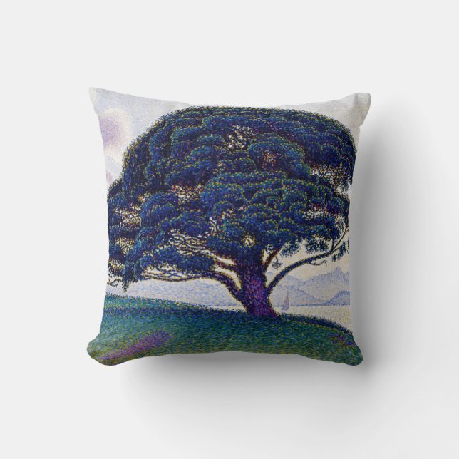 Paul Signac - The Bonaventure Pine Throw Pillow (Front)